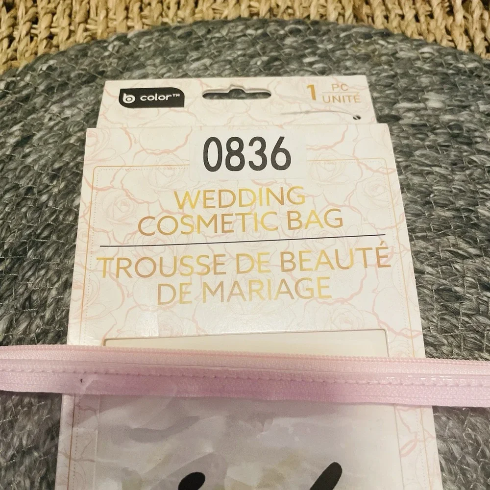 ✅I Do Crew Wedding Cosmetic Bag Pink Clear Tassel Bridesmaid Gift New #️⃣0836